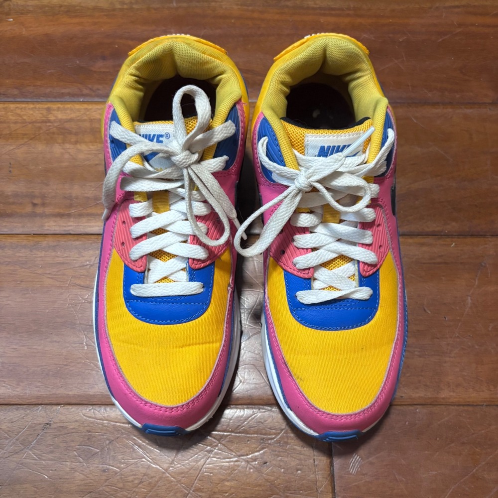 Nike Air Max 90 Recraft Multicolor University Gold Pink/ Sz 6 1/2